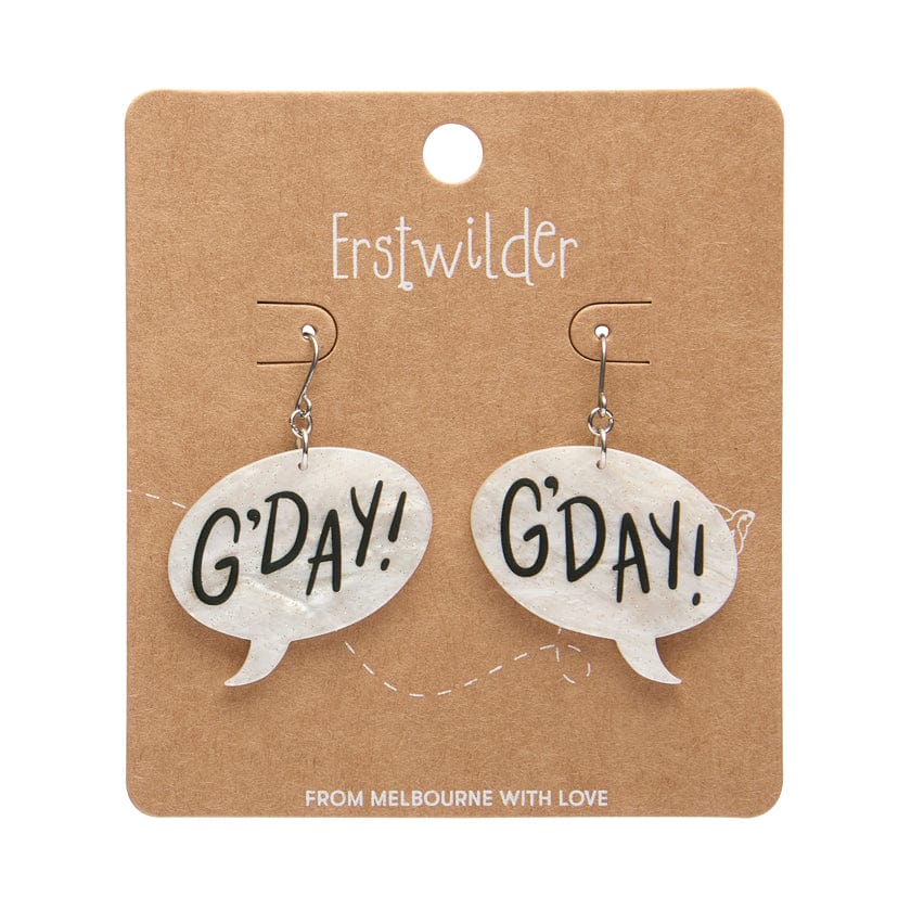 Erstwilder - G'DAY Drop Earrings - White
