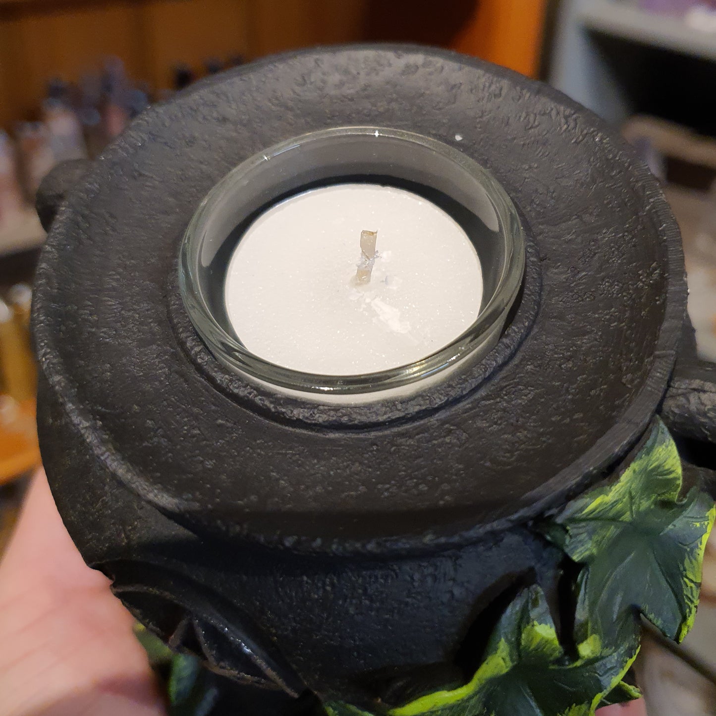 Cauldron Tea Light Candle Holder