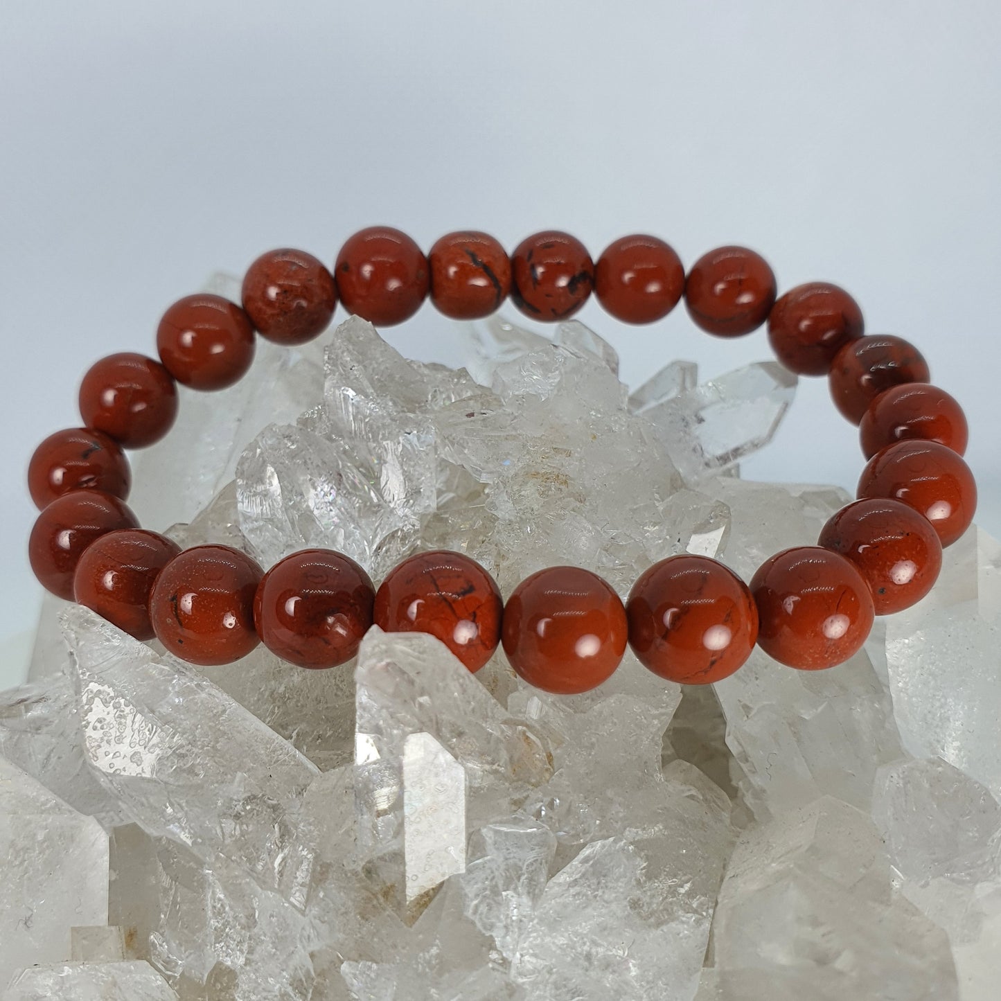 Crystals - Jasper (Red - Round Bead) Bracelet