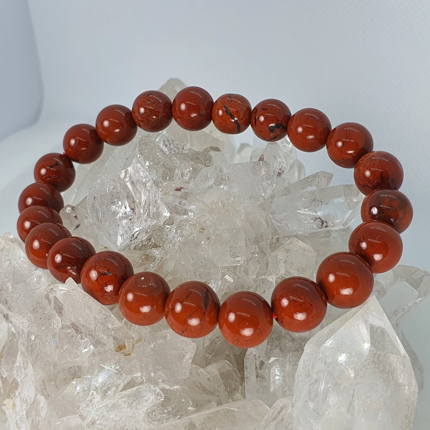 Crystals - Jasper (Red - Round Bead) Bracelet