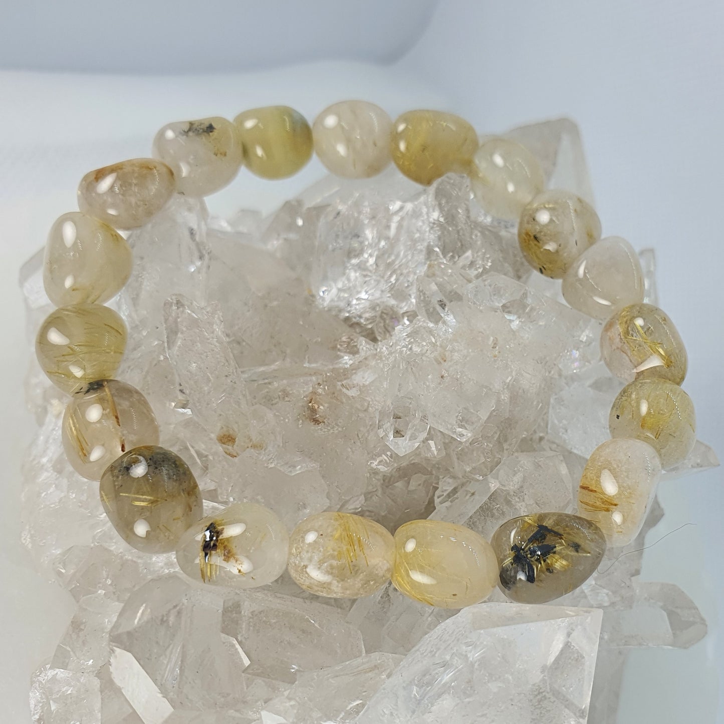 Crystals - Golden Rutile Bracelet (Tumbled Stone)