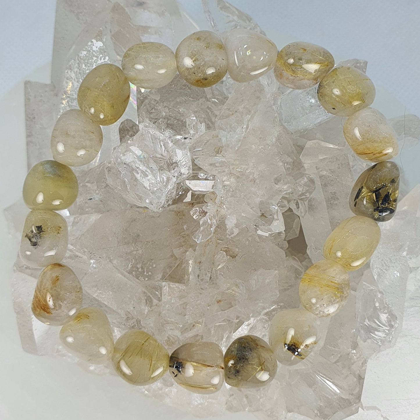 Crystals - Golden Rutile Bracelet (Tumbled Stone)