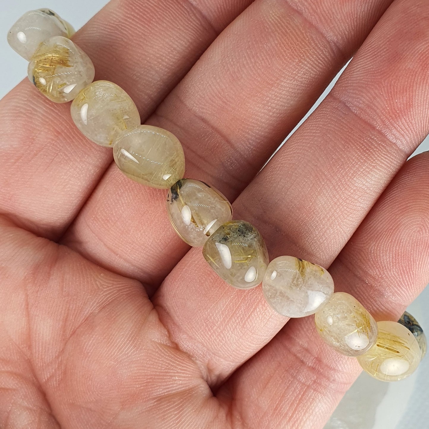 Crystals - Golden Rutile Bracelet (Tumbled Stone)