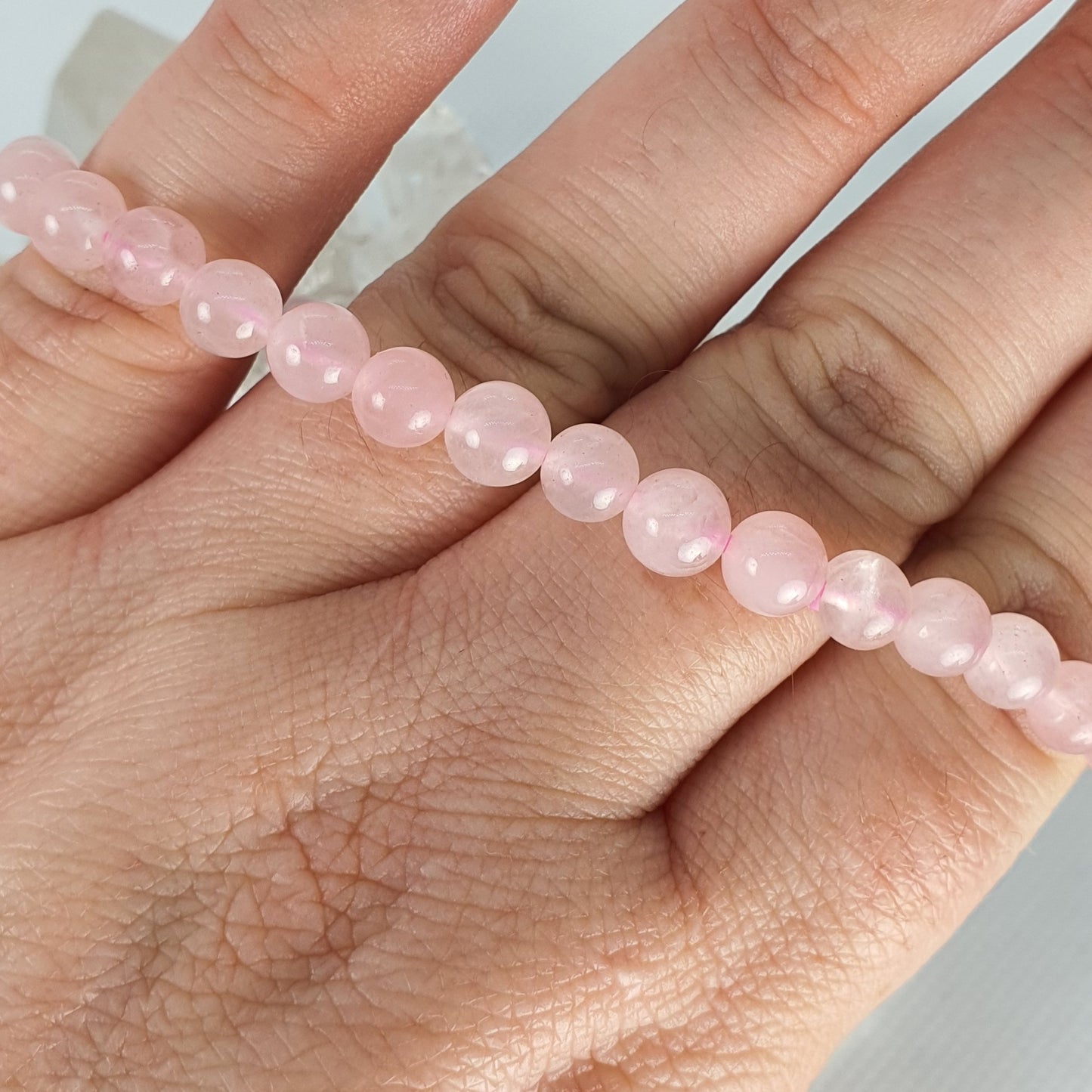 Crystals - Rose Quartz Bracelet (Small Bead)