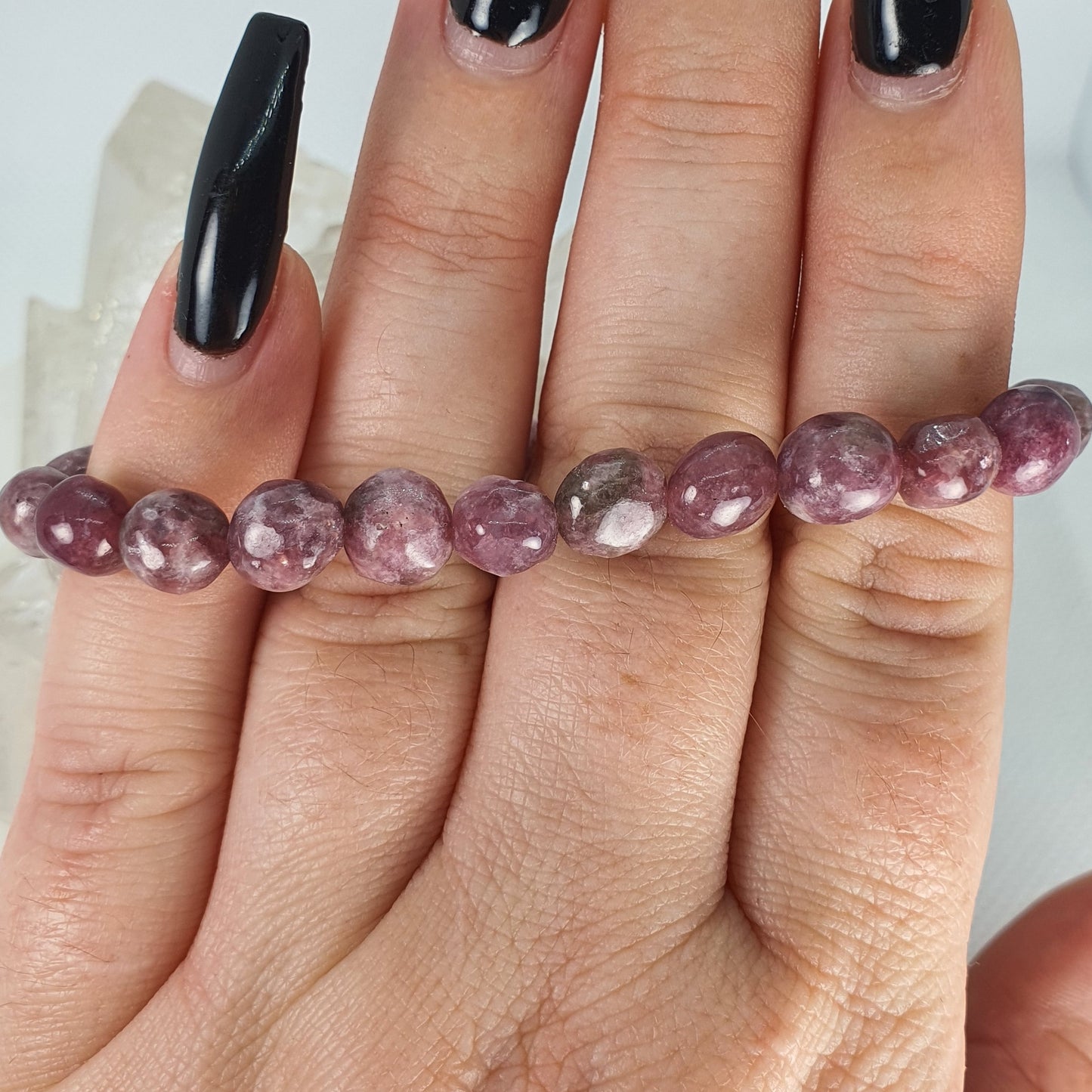 Crystals - Lepidolite (Small Bead) Bracelet