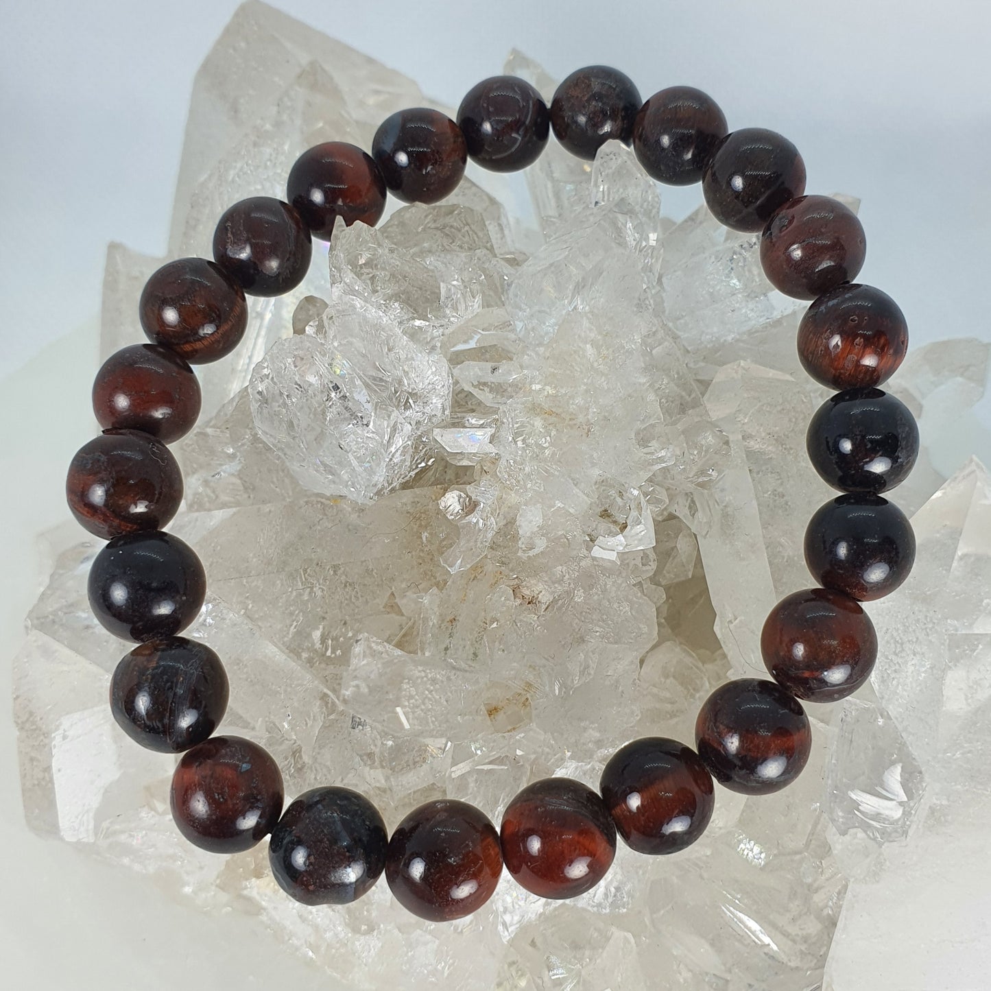 Crystals - Tiger Eye (Red) Bracelet (Round Bead)