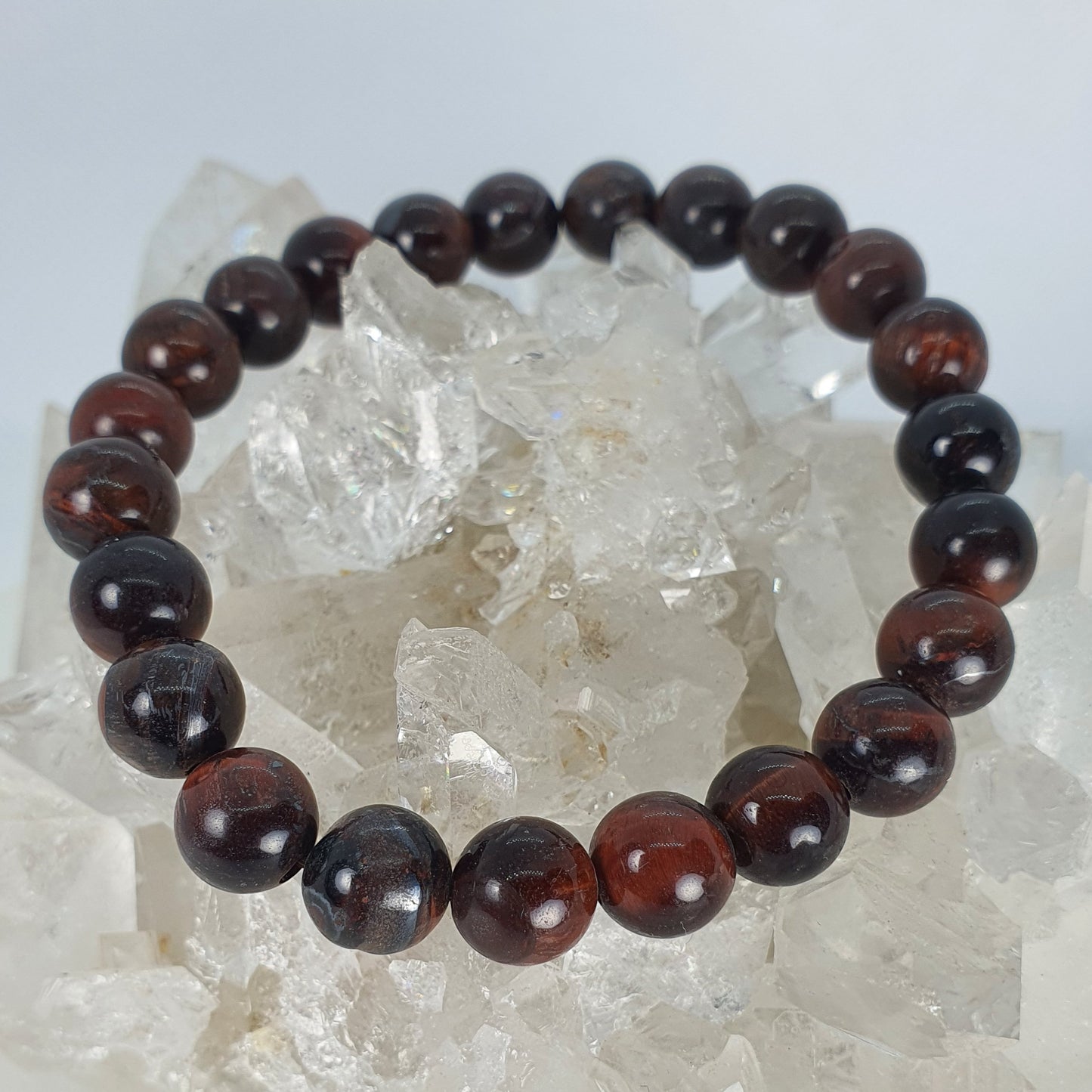 Crystals - Tiger Eye (Red) Bracelet (Round Bead)