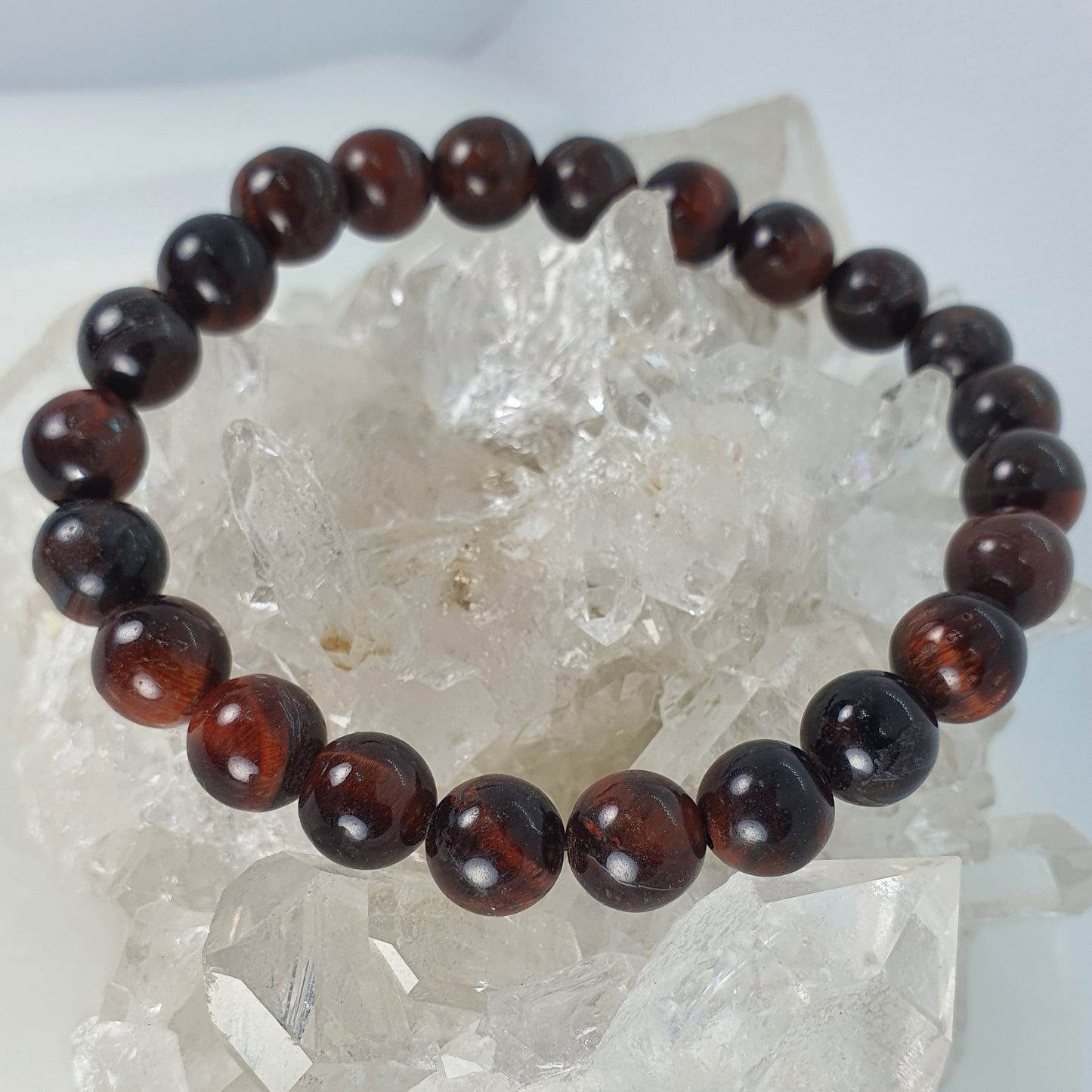 Crystals - Tiger Eye (Red) Bracelet (Round Bead)