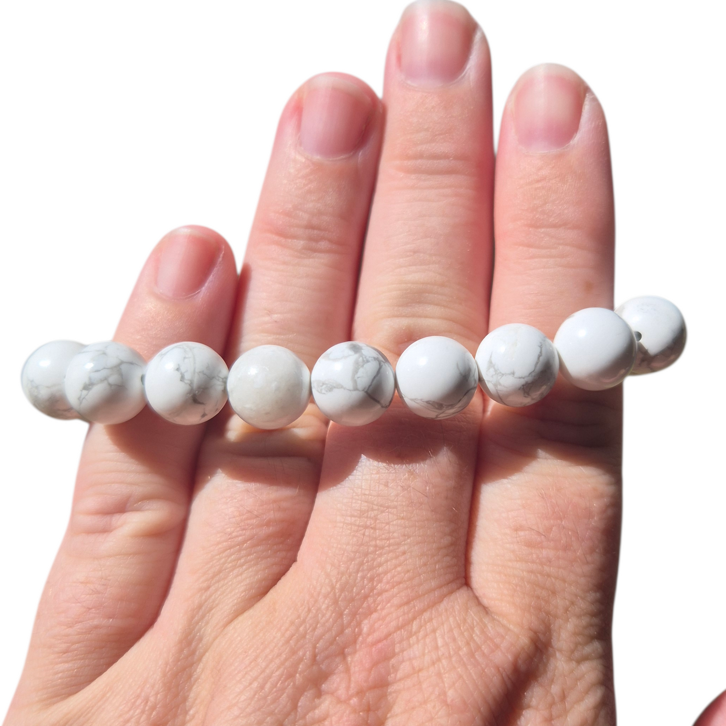 Crystals - Howlite Bracelet (Lge Bead)