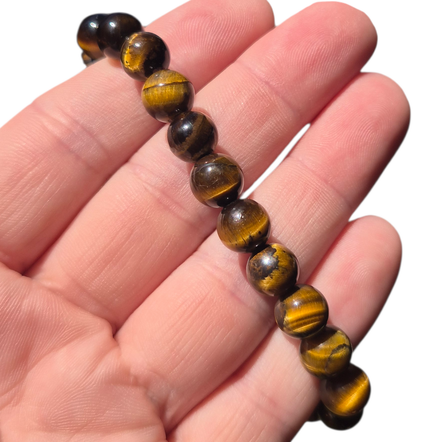 Crystals - Gold Tiger Eye Bracelet (Round Bead)
