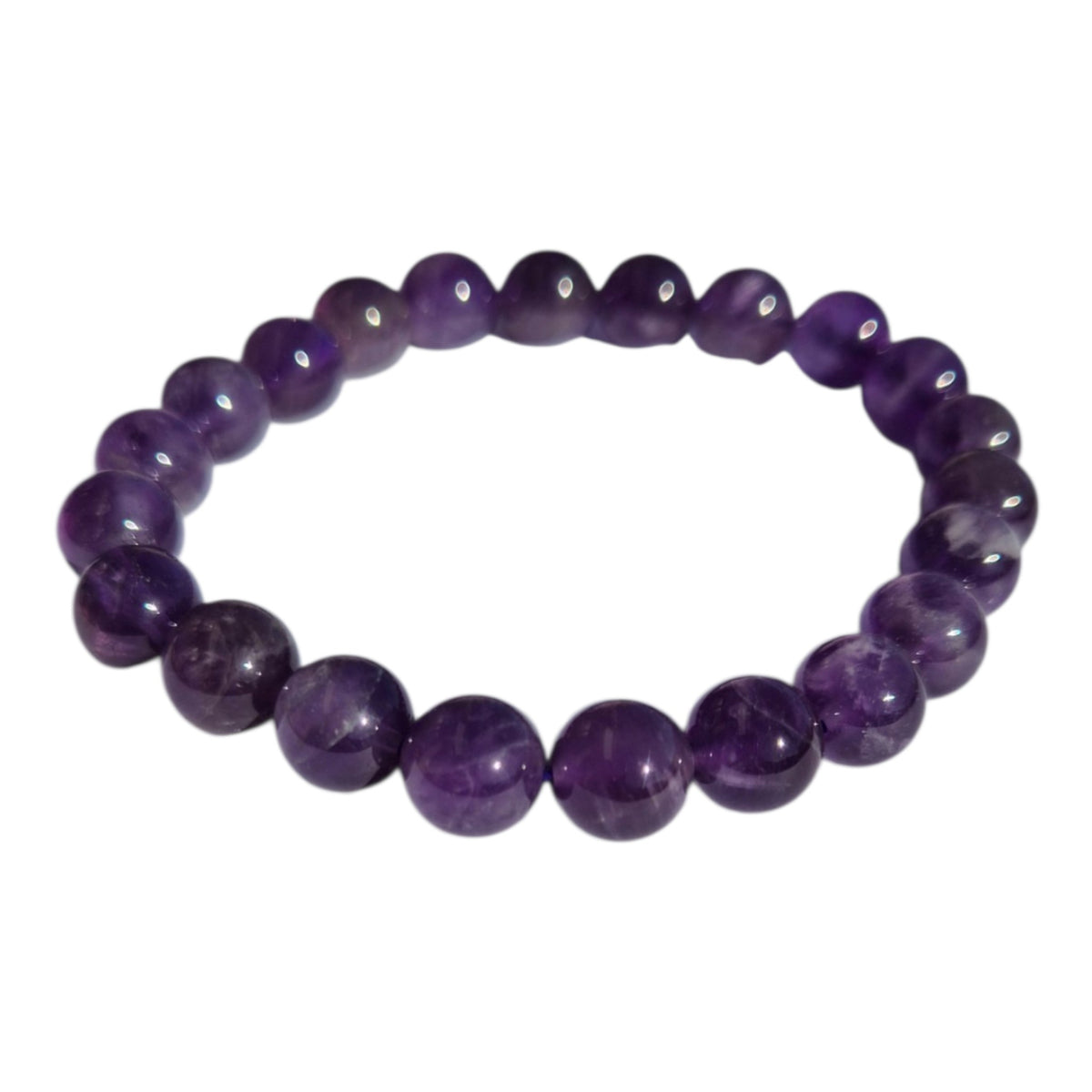 Crystals - Amethyst Bracelet (Round Bead)
