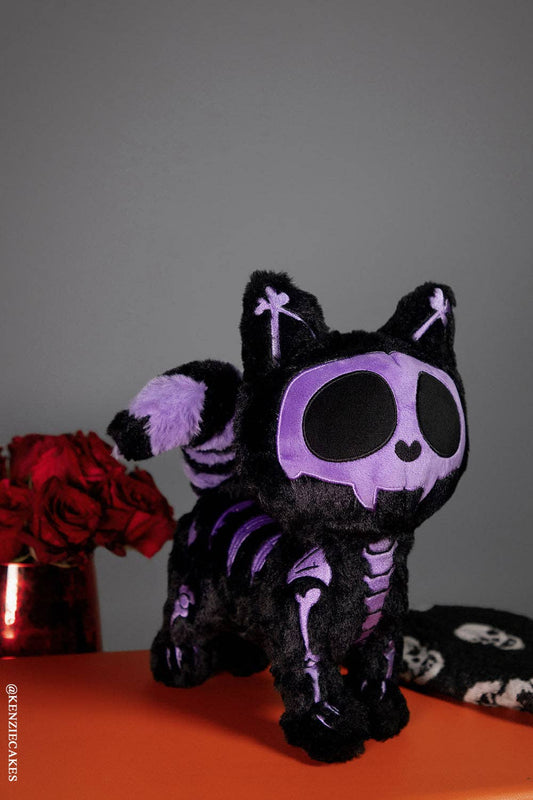 Plushies - Black & Purple Skelekitty (Limited Edition)
