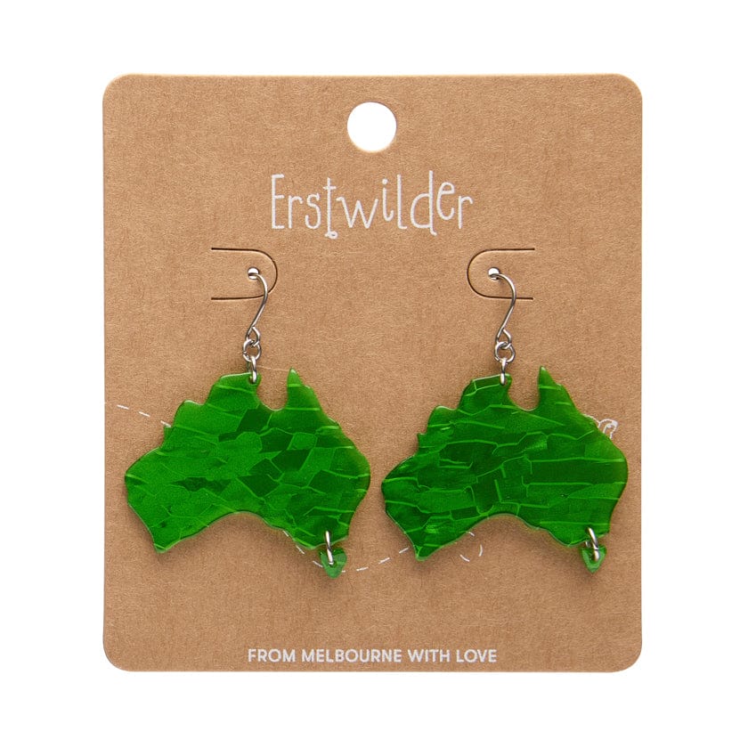 Erstwilder - Australia Drop Earrings - Green