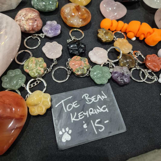 Crystals - Toe Bean (Paw Print) Keyring