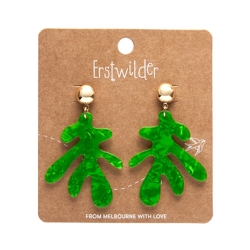 Erstwilder - Coral Ripple Drop Earrings - Green