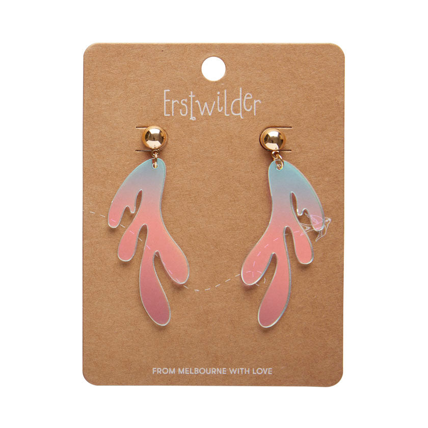 Erstwilder - Reef Coral Drop Earrings - Iridescent