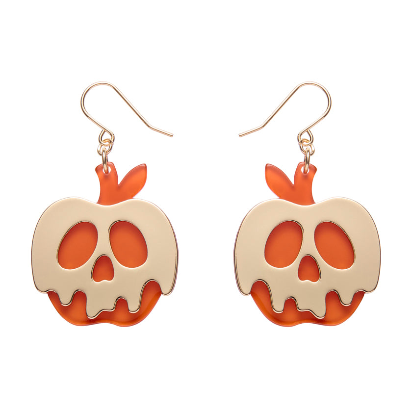 Erstwilder - Poison Apple Drop Earrings - Orange and Gold