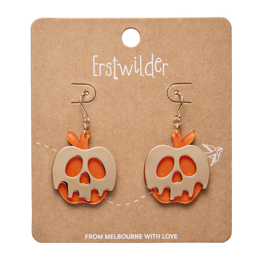 Erstwilder - Poison Apple Drop Earrings - Orange and Gold
