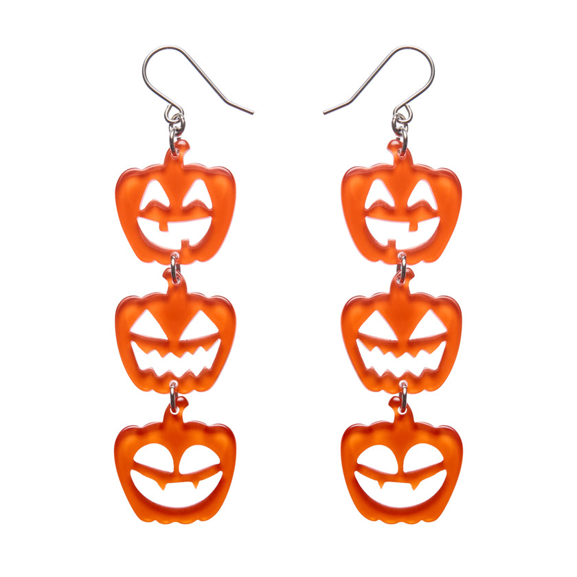 Erstwilder - Halloween Pumpkins Drop Earrings - Orange