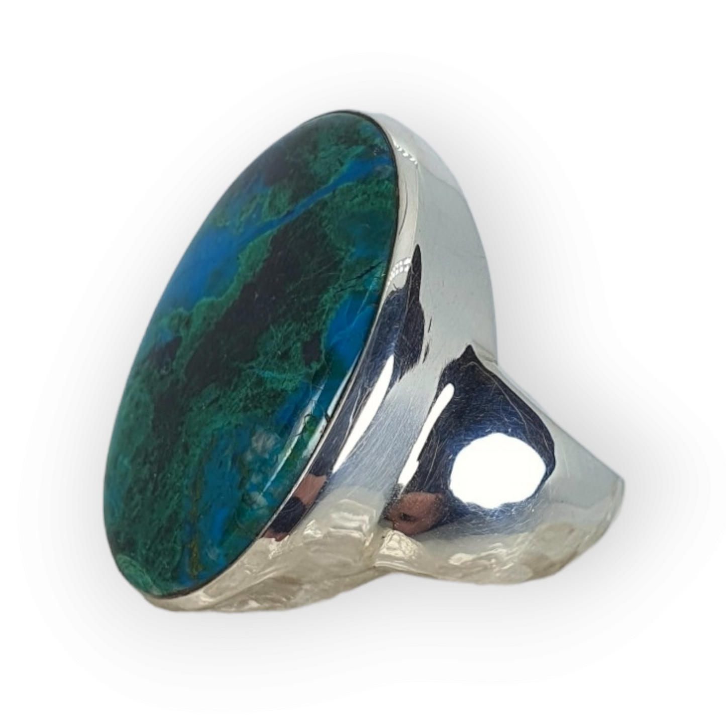 Crystals - Chrysocolla Ring - Sterling Silver
