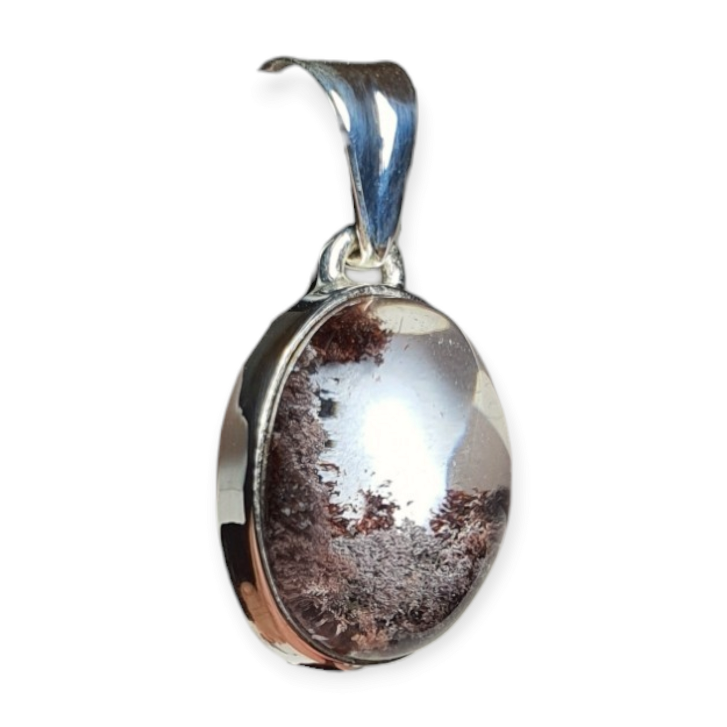 Crystals - Garden/Landscape Quartz (Lodelite) Pendant - Sterling Silver