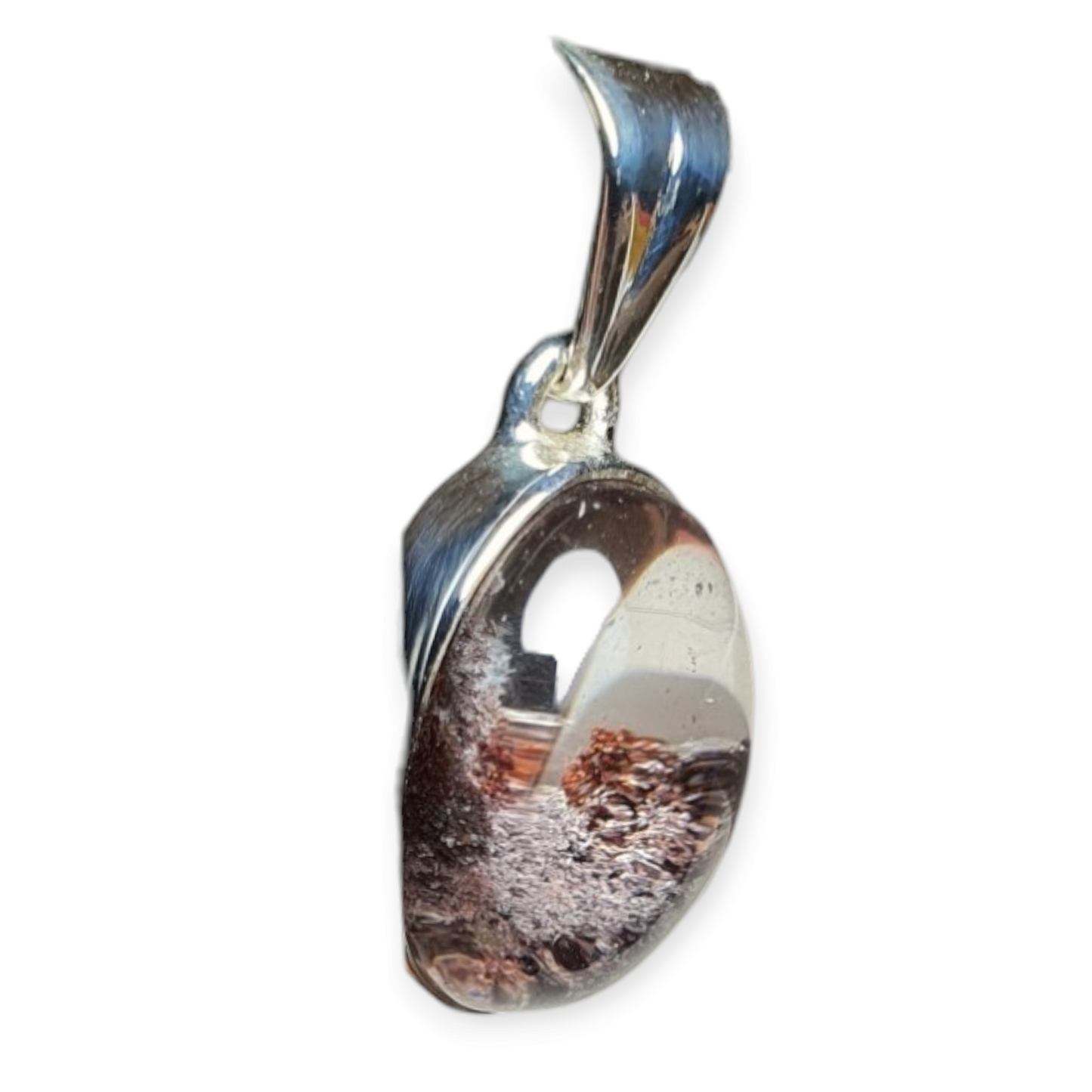 Crystals - Garden/Landscape Quartz (Lodelite) Pendant - Sterling Silver