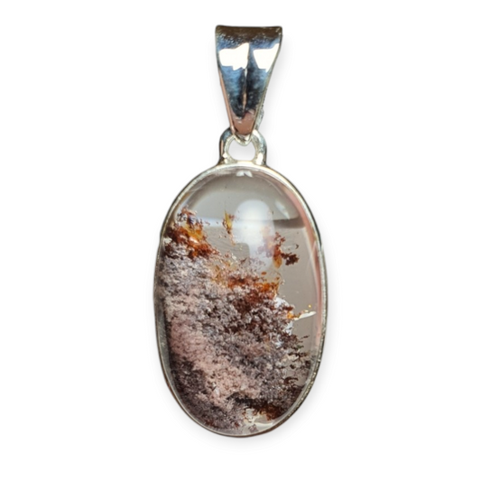 Crystals - Garden/Landscape Quartz (Lodelite) Pendant - Sterling Silver