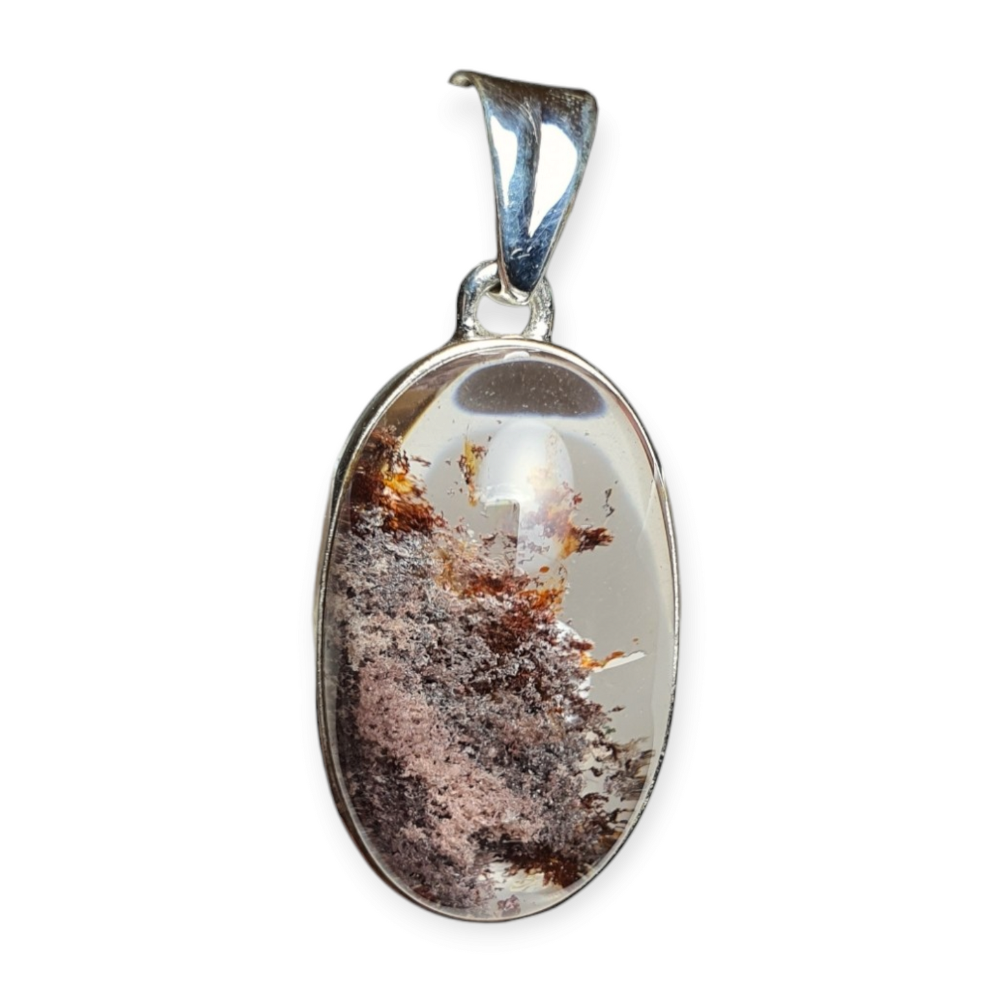 Crystals - Garden/Landscape Quartz (Lodelite) Pendant - Sterling Silver