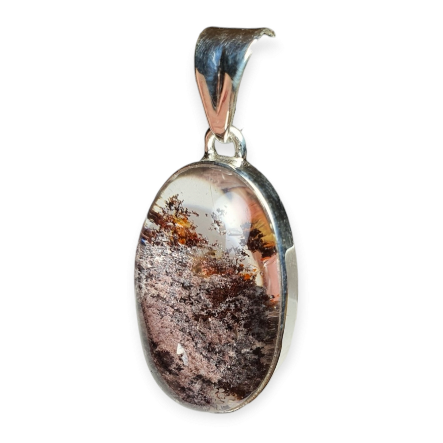 Crystals - Garden/Landscape Quartz (Lodelite) Pendant - Sterling Silver