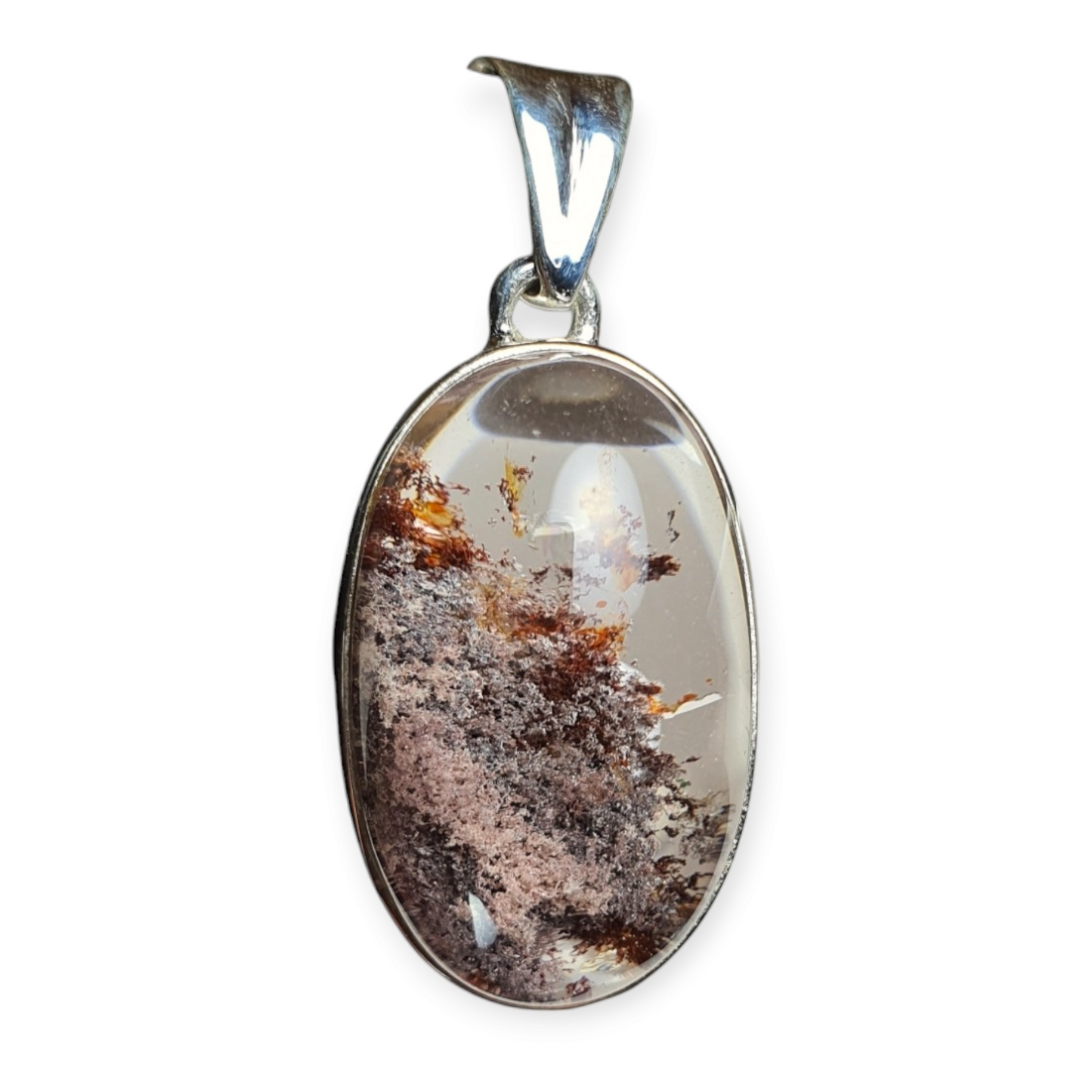 Crystals - Garden/Landscape Quartz (Lodelite) Pendant - Sterling Silver