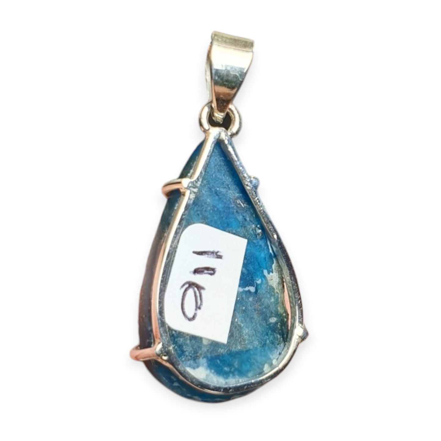 Crystals - Apatite (Blue) Cabochon Pendant - Sterling Silver