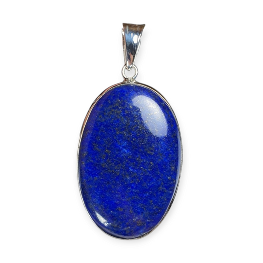 Crystals - Lapis Lazuli Cabochon Pendant - Sterling Silver