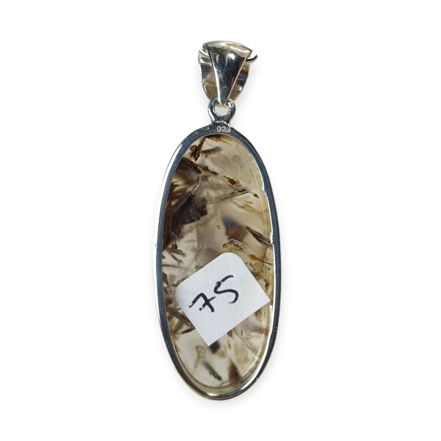 Crystals - Turkish Stick Agate Pendant - Sterling Silver