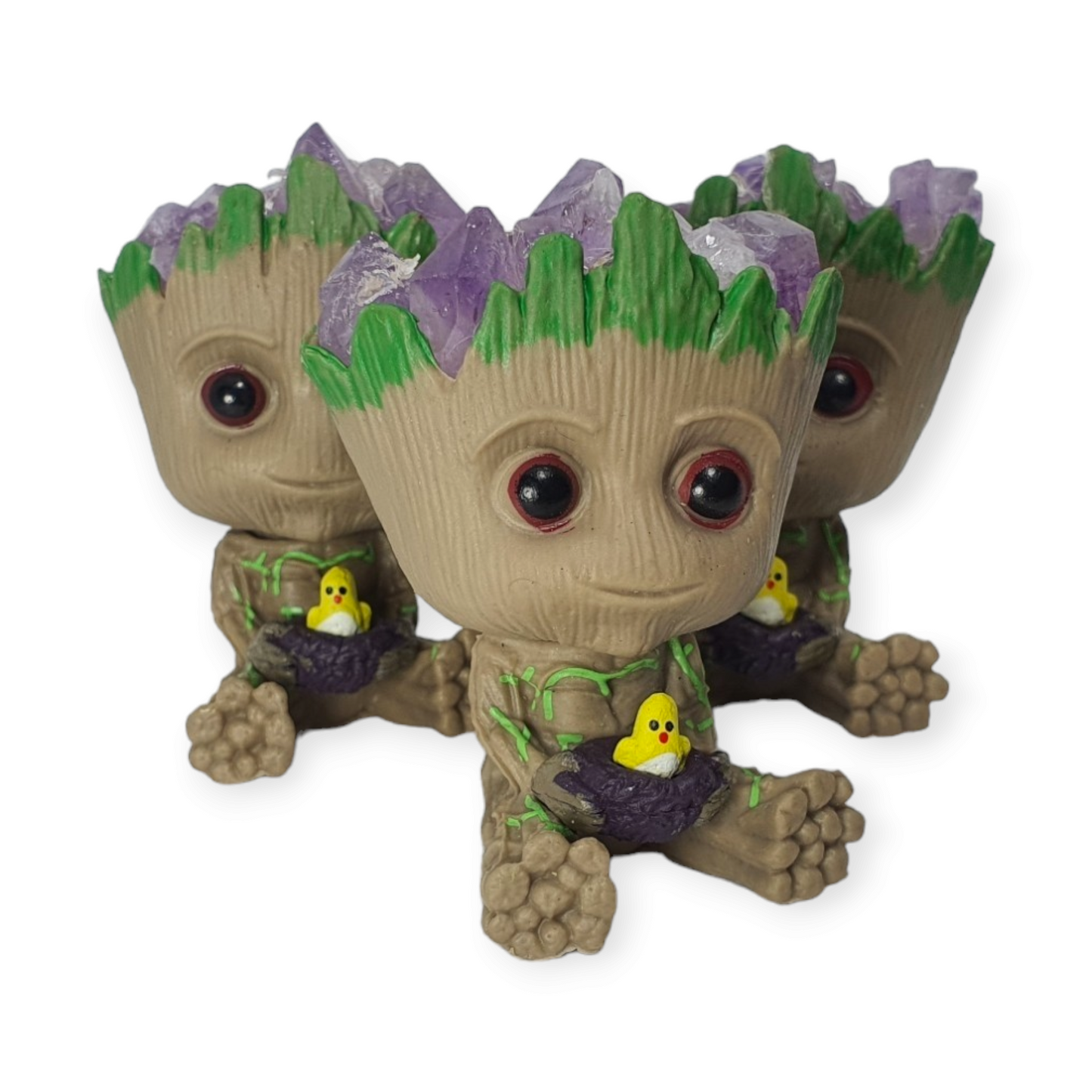 Crystals - Groot Figurine with Amethyst