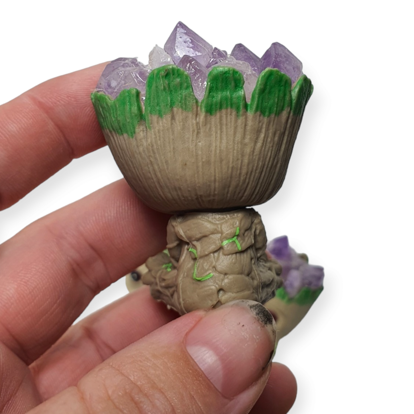 Crystals - Groot Figurine with Amethyst