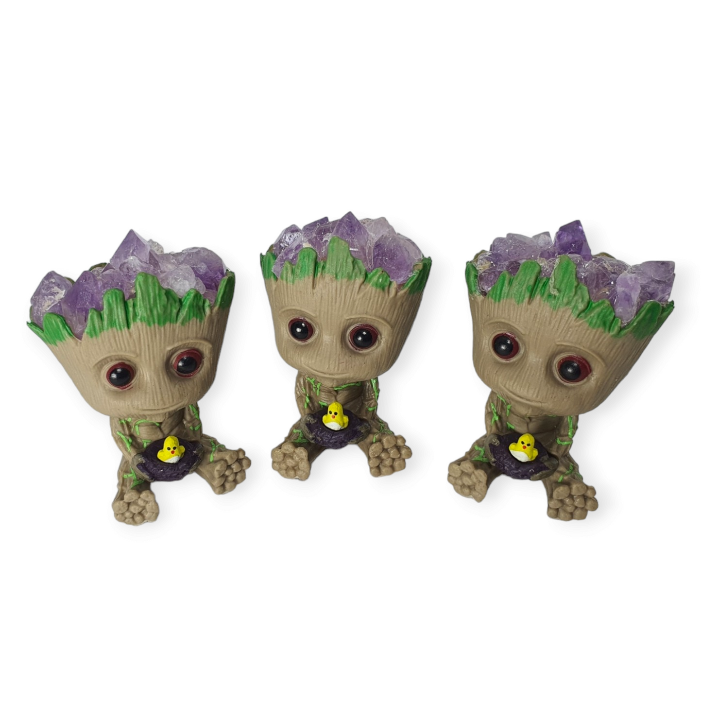 Crystals - Groot Figurine with Amethyst