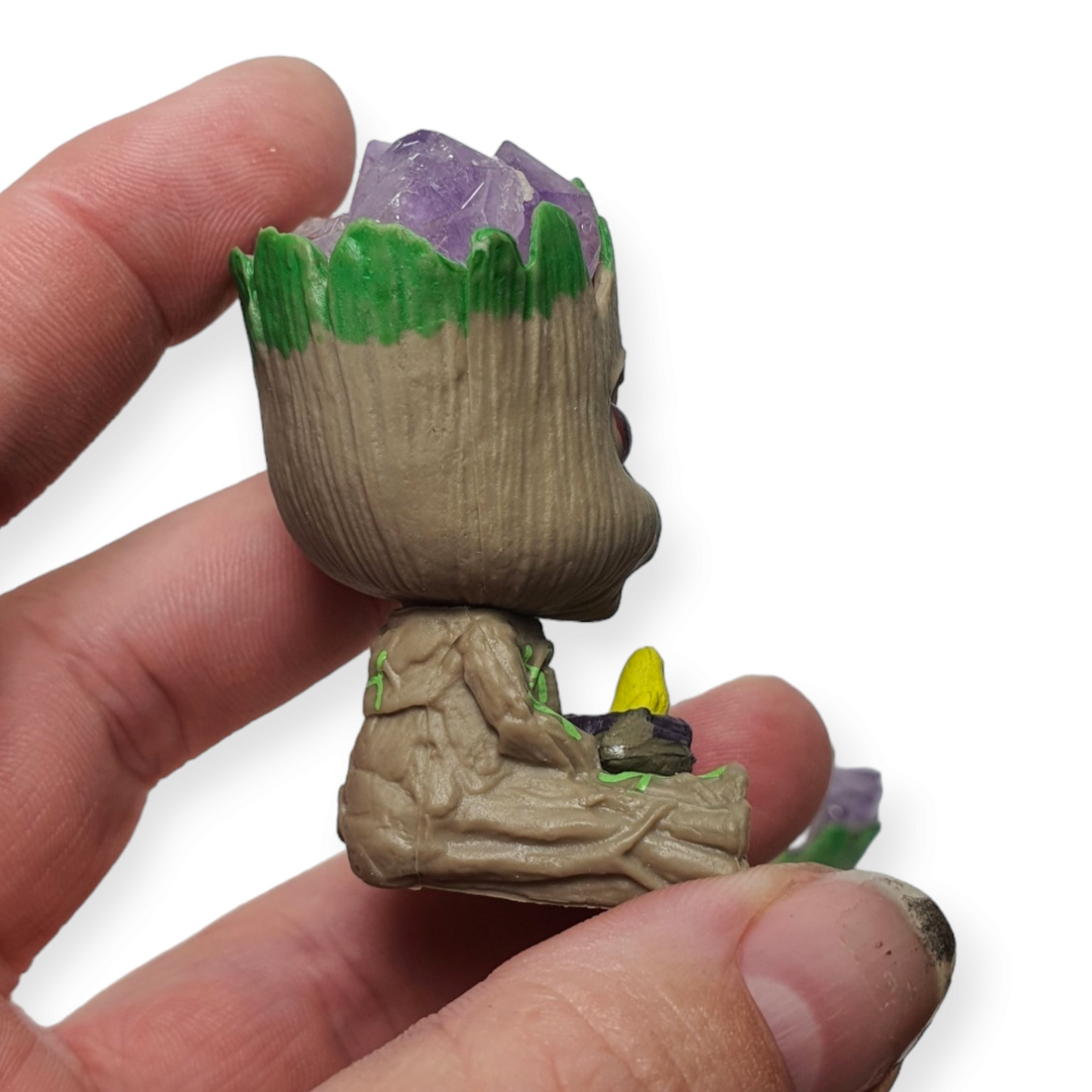Crystals - Groot Figurine with Amethyst