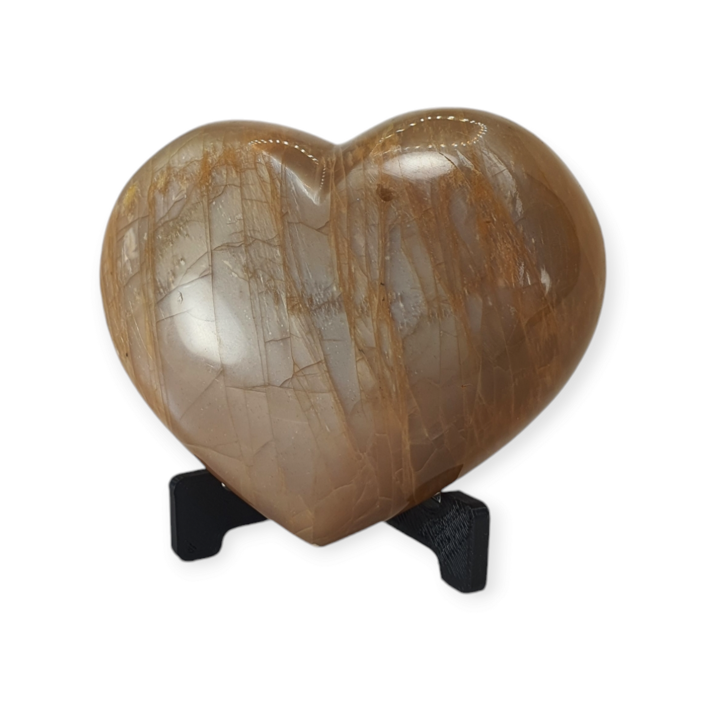 Crystals - Peach Moonstone Polished Heart