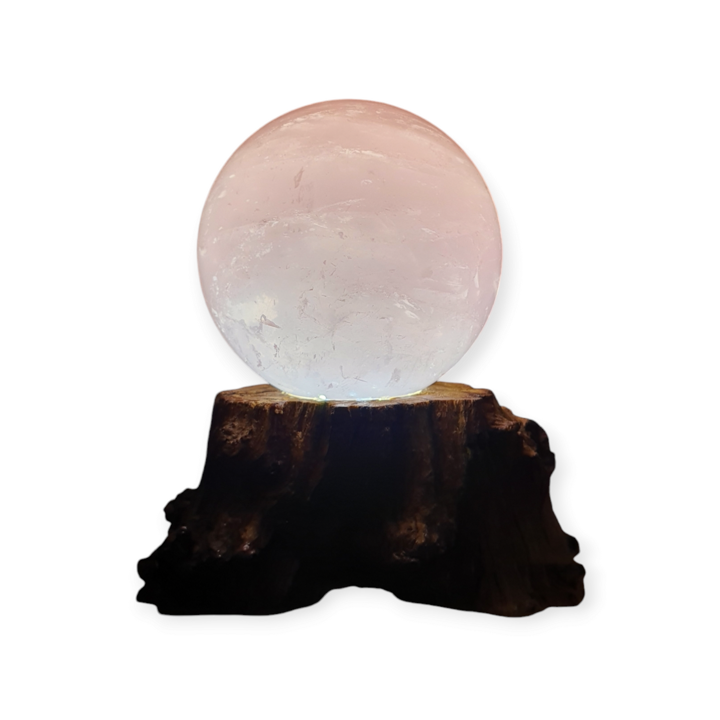 Crystals - USB Natural Wood Lamp Base/Sphere Stand
