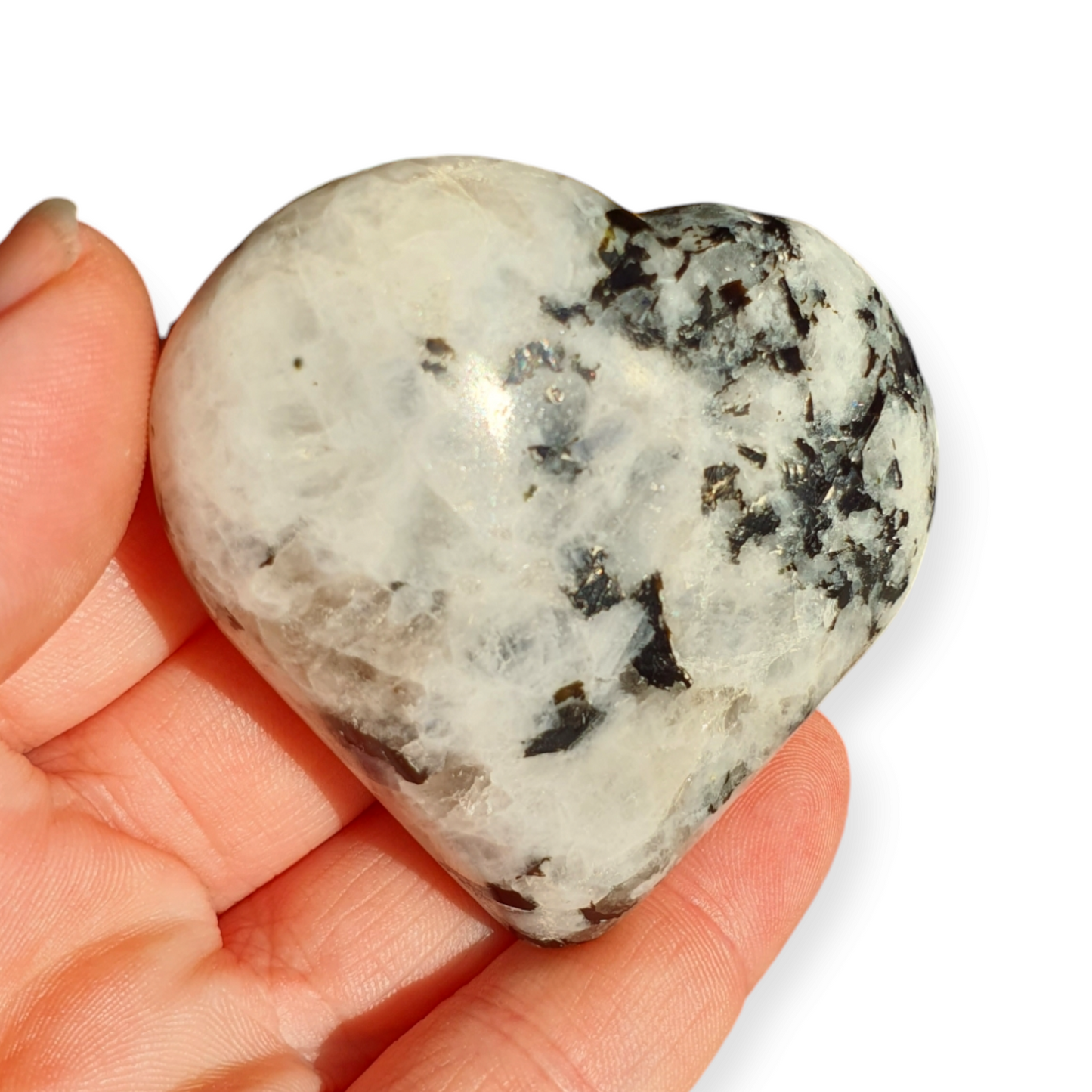 Crystals - Moonstone (Rainbow) Polished Heart