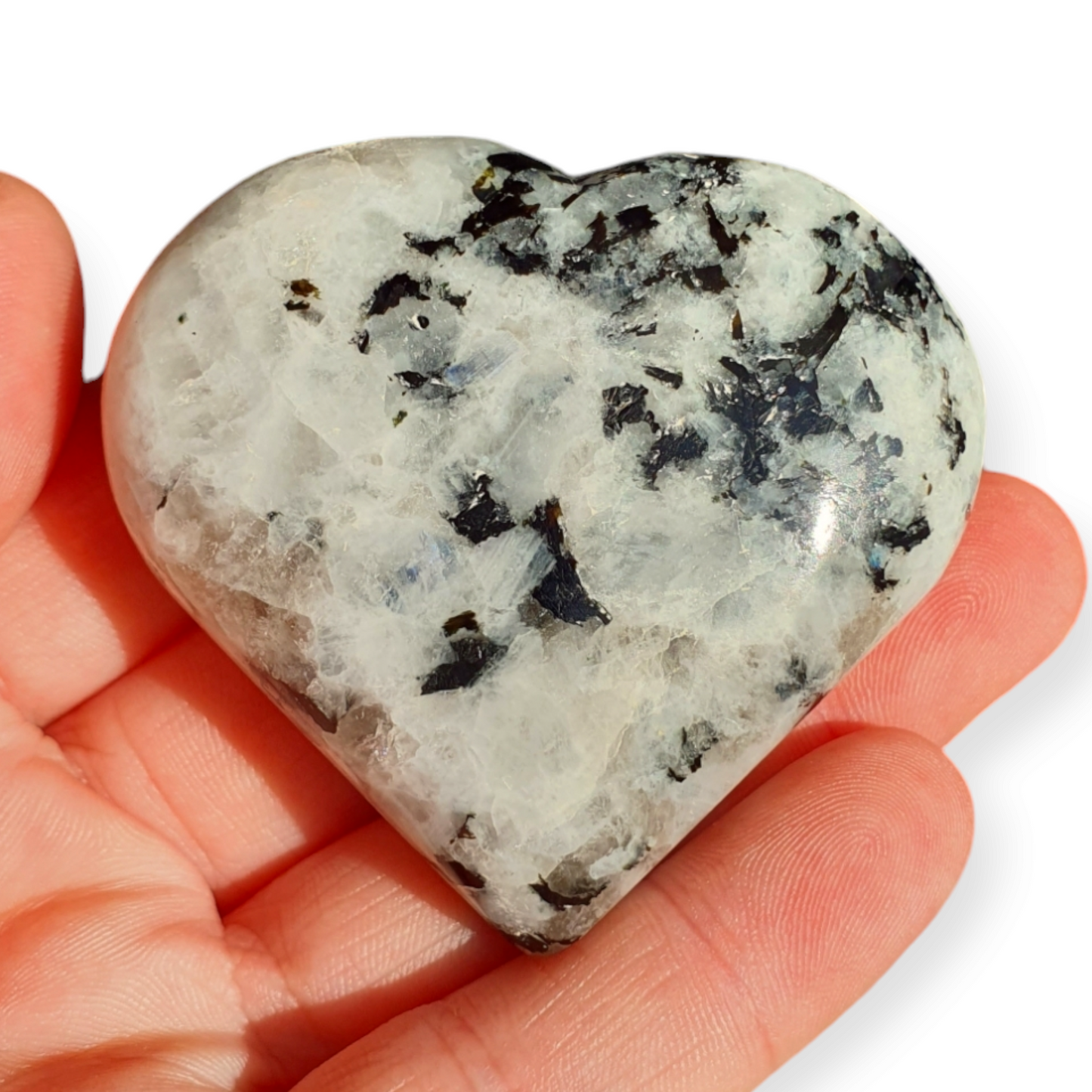 Crystals - Moonstone (Rainbow) Polished Heart