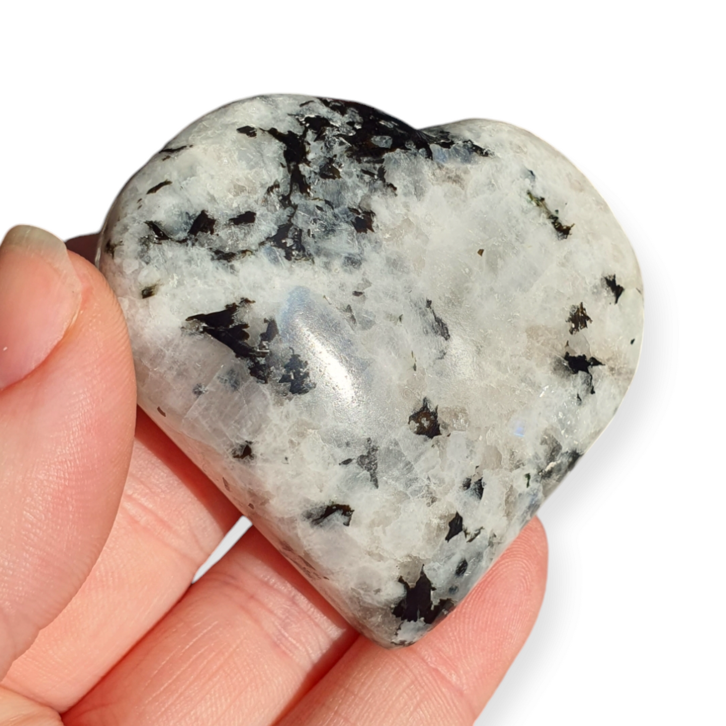 Crystals - Moonstone (Rainbow) Polished Heart