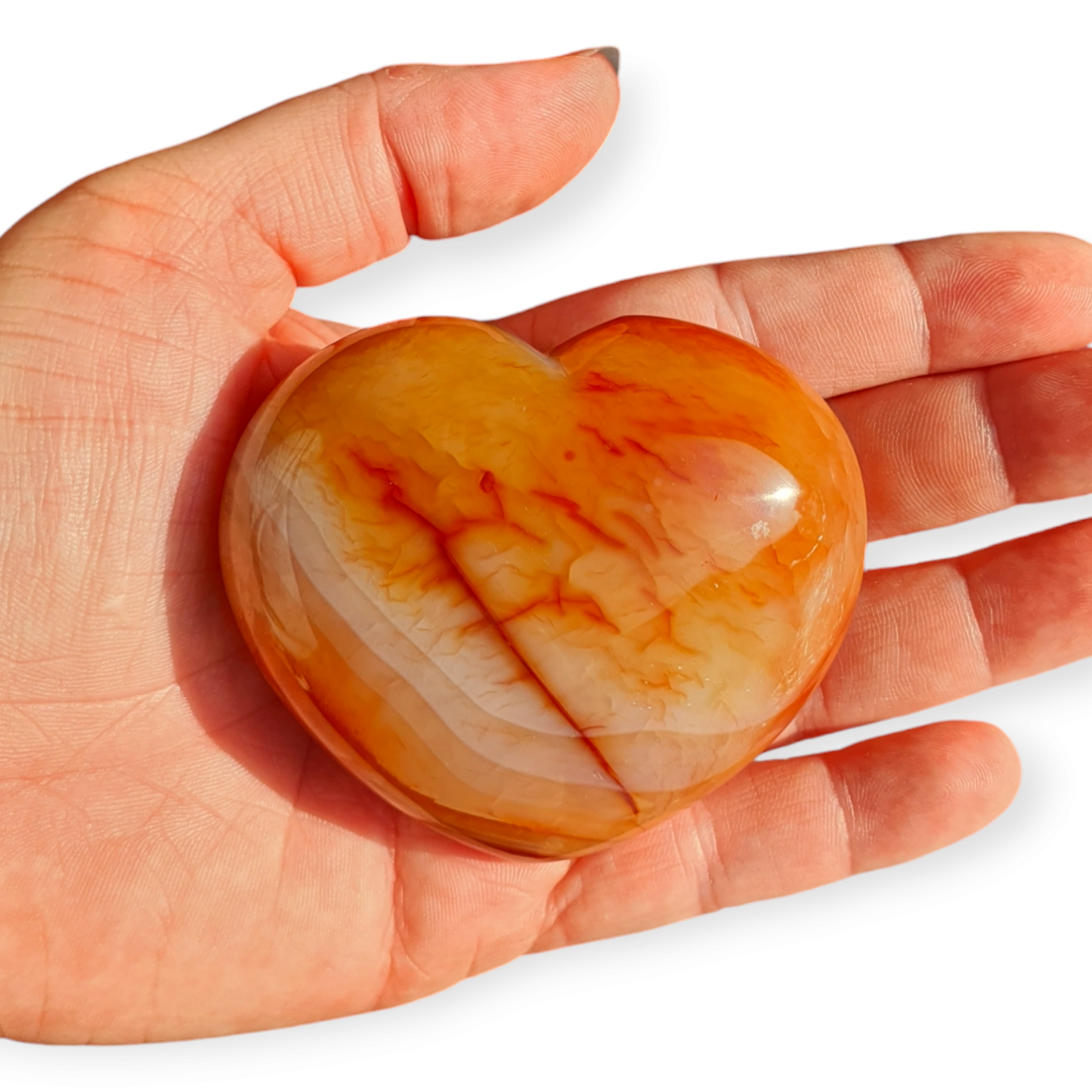 Crystals - Carnelian Polished Heart
