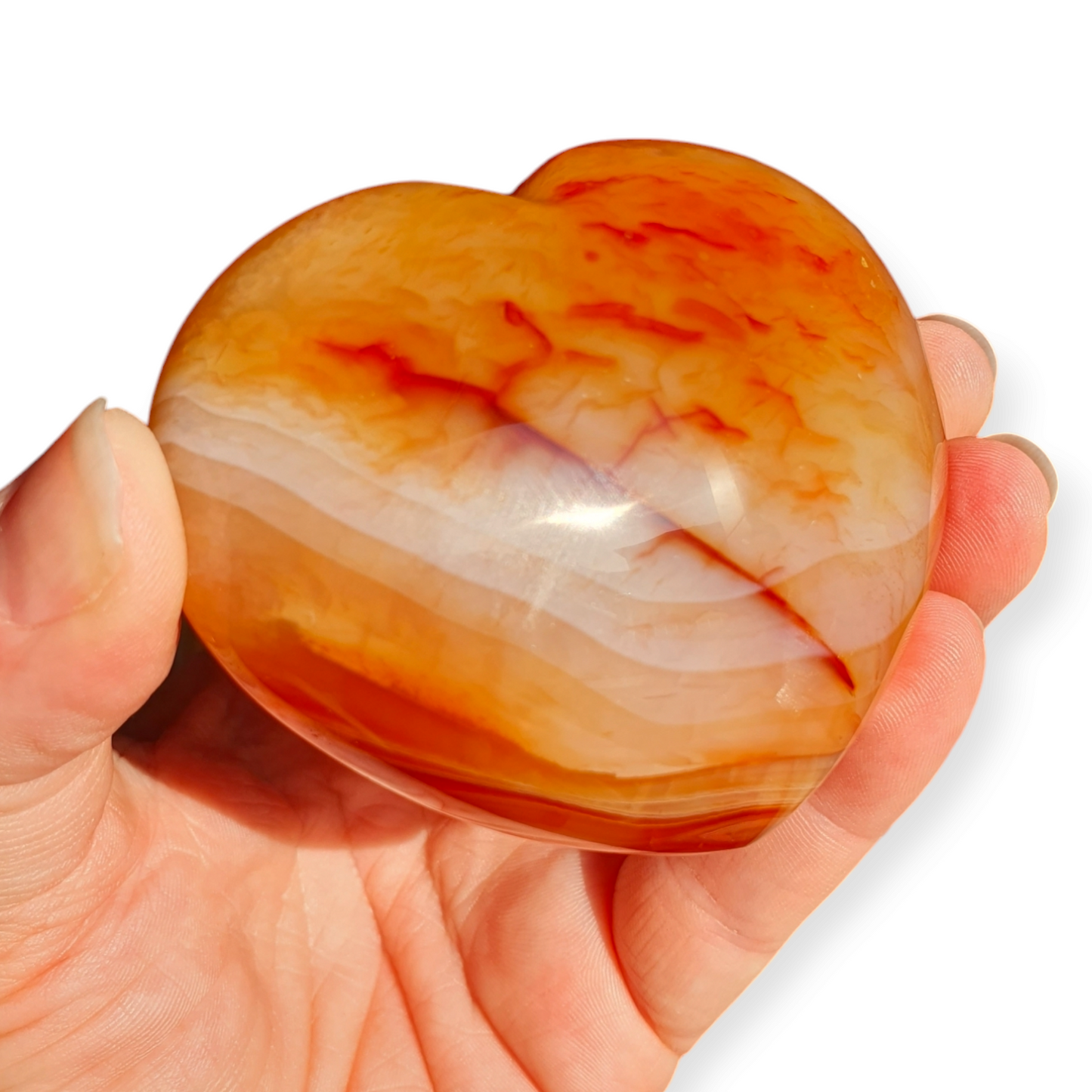 Crystals - Carnelian Polished Heart