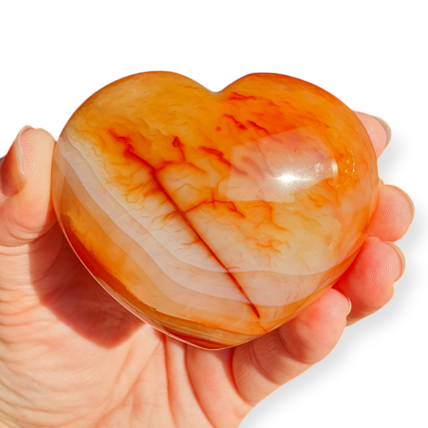 Crystals - Carnelian Polished Heart
