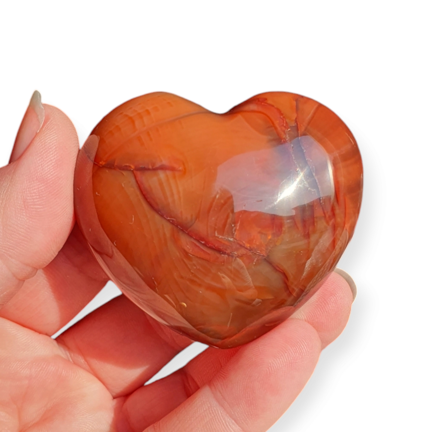 Crystals - Carnelian Polished Heart