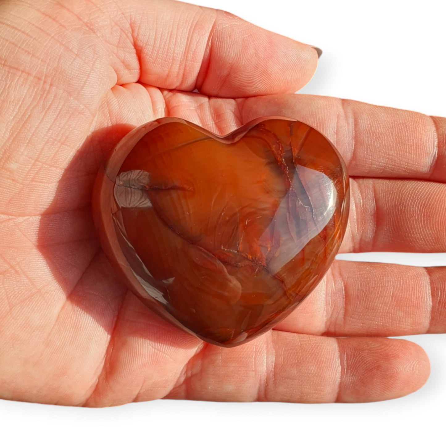 Crystals - Carnelian Polished Heart