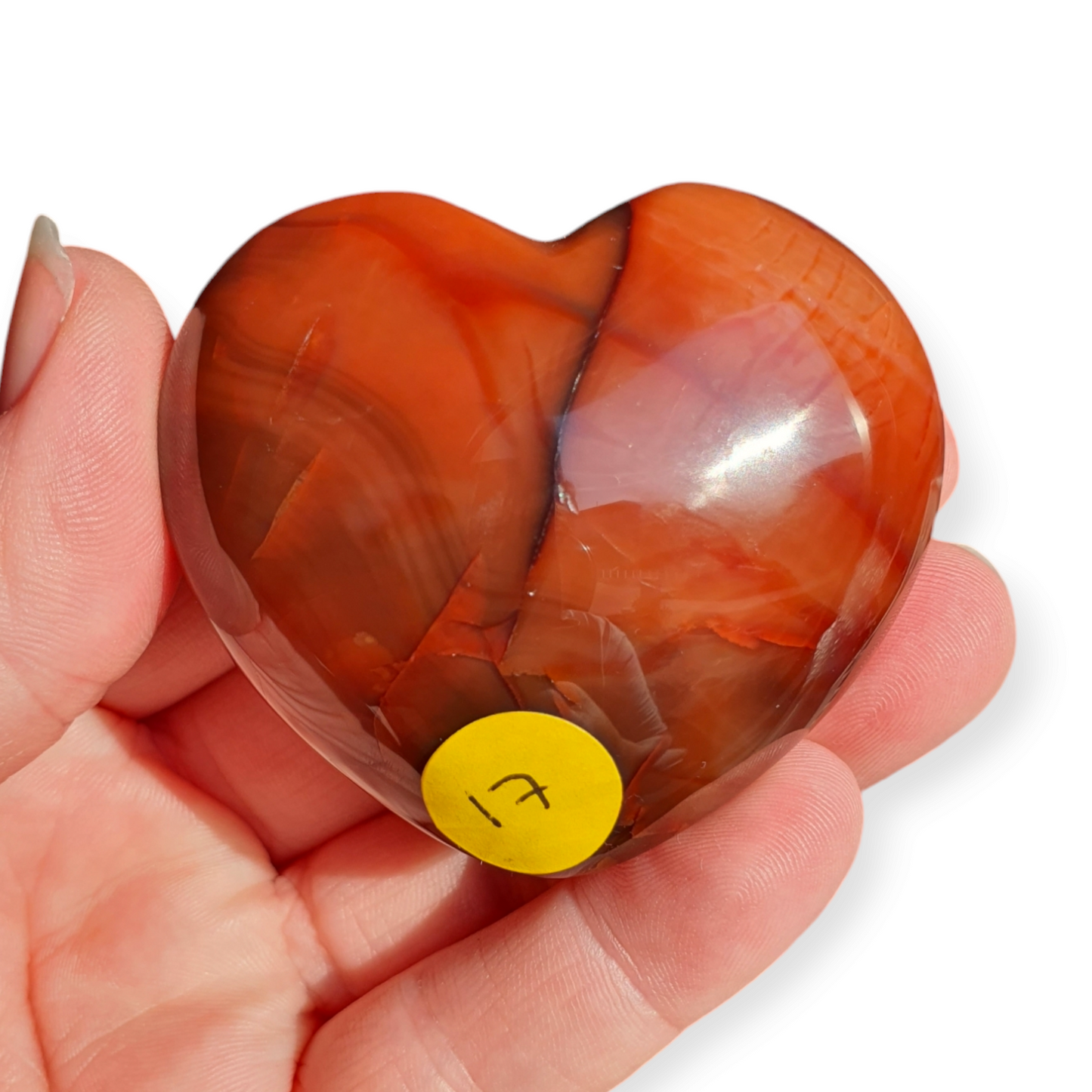 Crystals - Carnelian Polished Heart