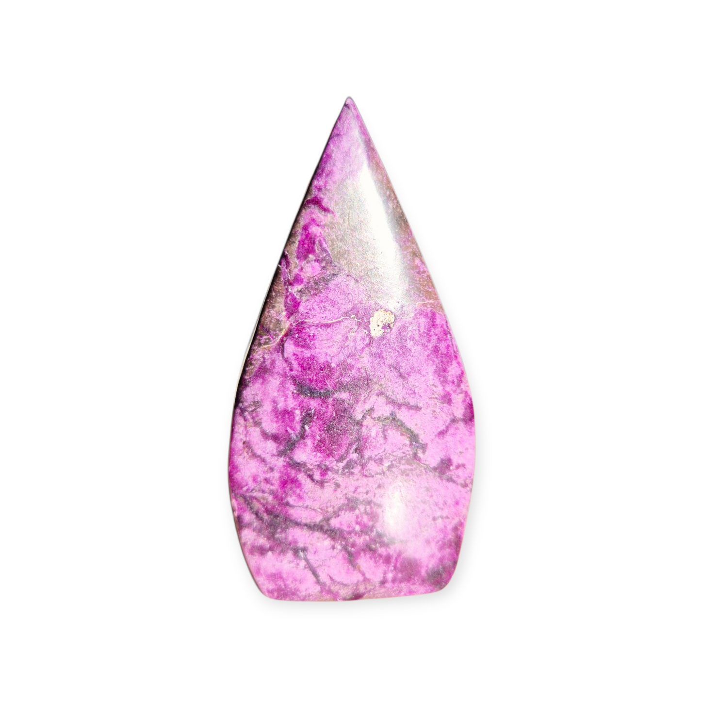 Crystals - Purpurite Polished Teardrop Carving - Rare Stone