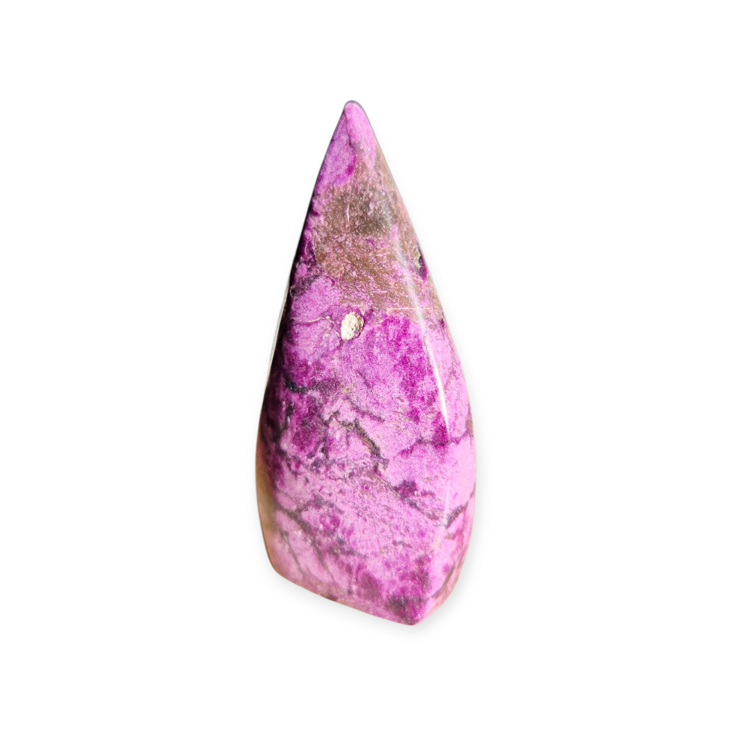 Crystals - Purpurite Polished Teardrop Carving - Rare Stone